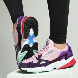 Adidas Originals Falcon Womens Casual Running Shoes BD7825 Pink/Purple Lifestyle